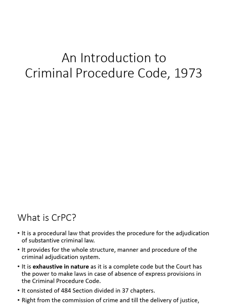 Overview of Criminal Procedure Code | PDF | Magistrate | Criminal Law