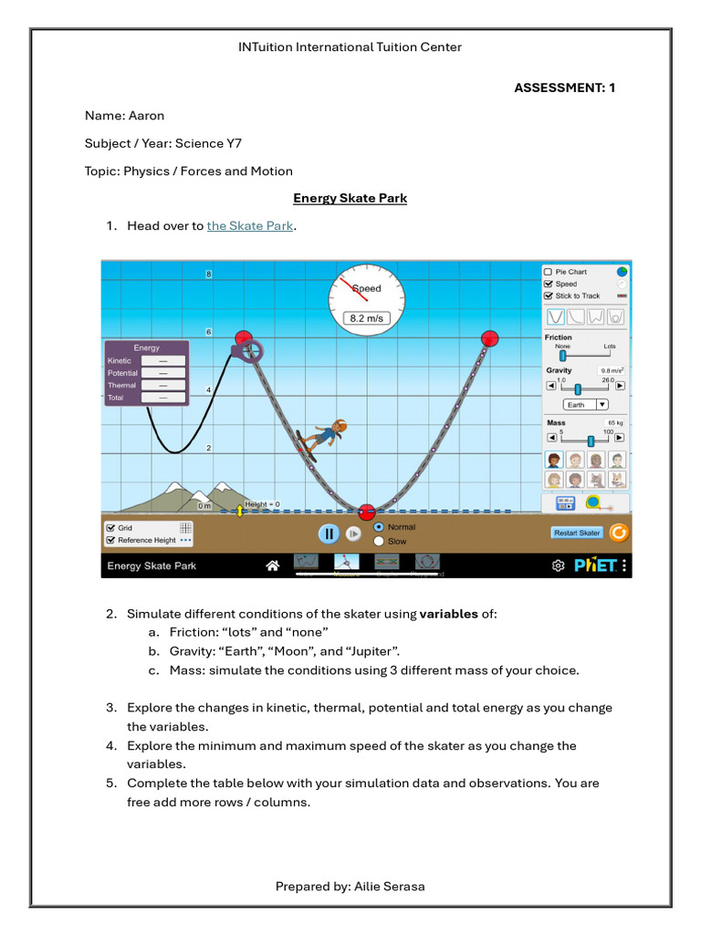 Physics Simulation: Forces & Motion | PDF