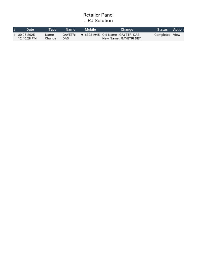 Retailer Panel RJ Solution | PDF