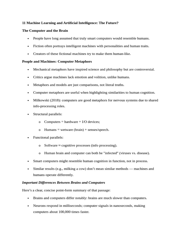 11 Machine Learning and Artificial Intelligence | PDF | Intelligence ...