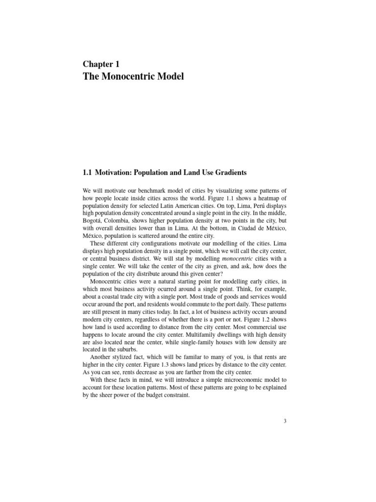 Understanding the Monocentric City Model | PDF | Consumption (Economics ...