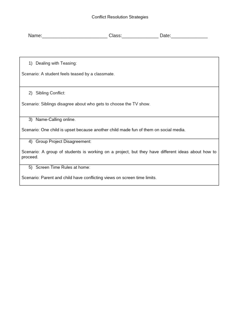 Conflict Resolution Strategies Guide | PDF