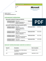 MS Learning Transcript