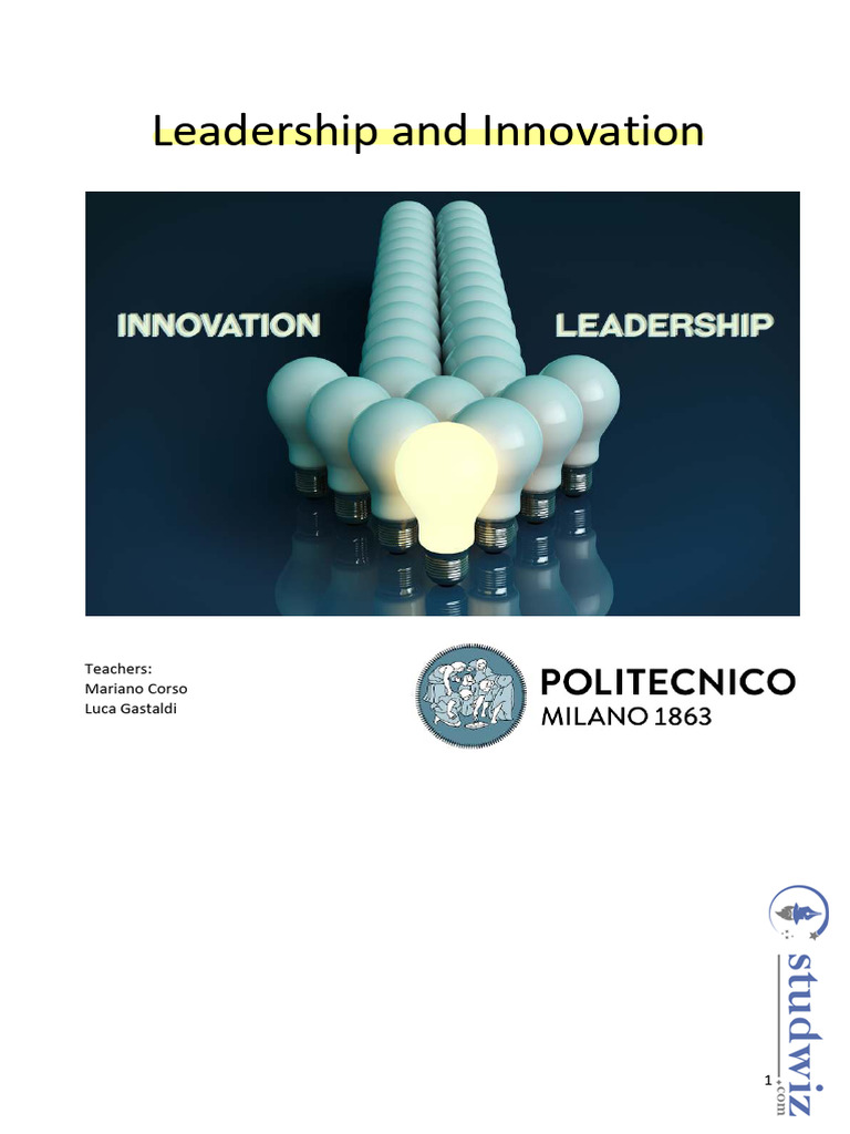 Leadership and Innovation Strategies | PDF | Disruptive Innovation ...