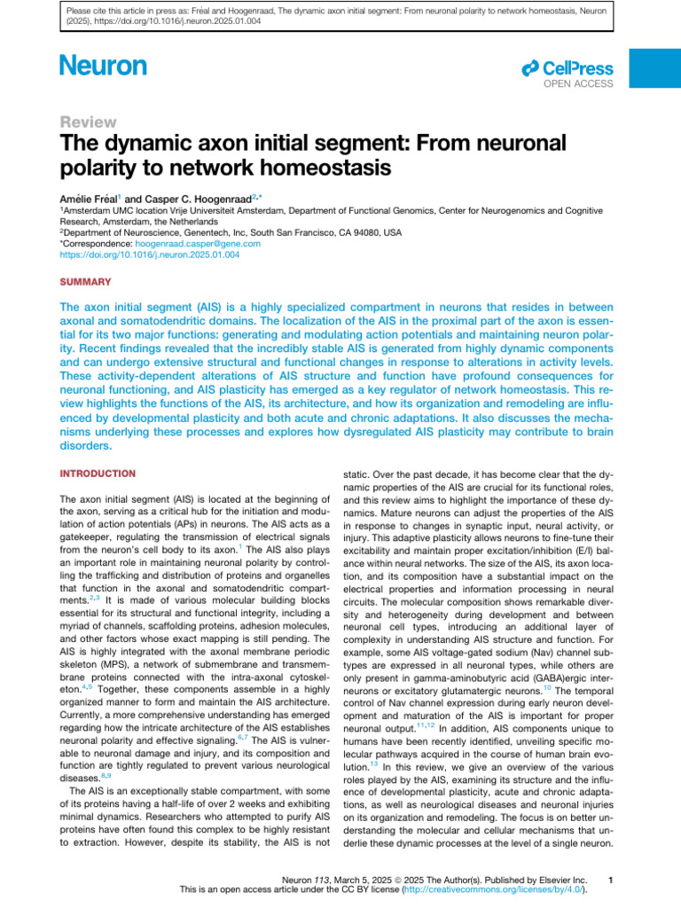PIIS089662732500008X | PDF | Neuron | Axon