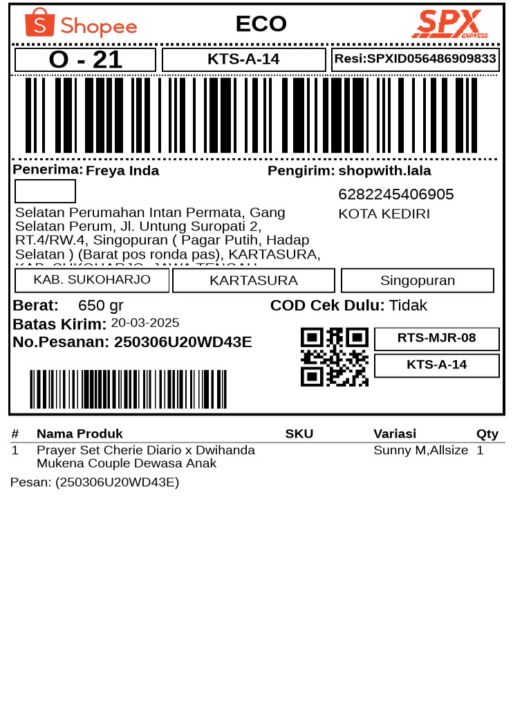 Label Pengiriman 29 | PDF