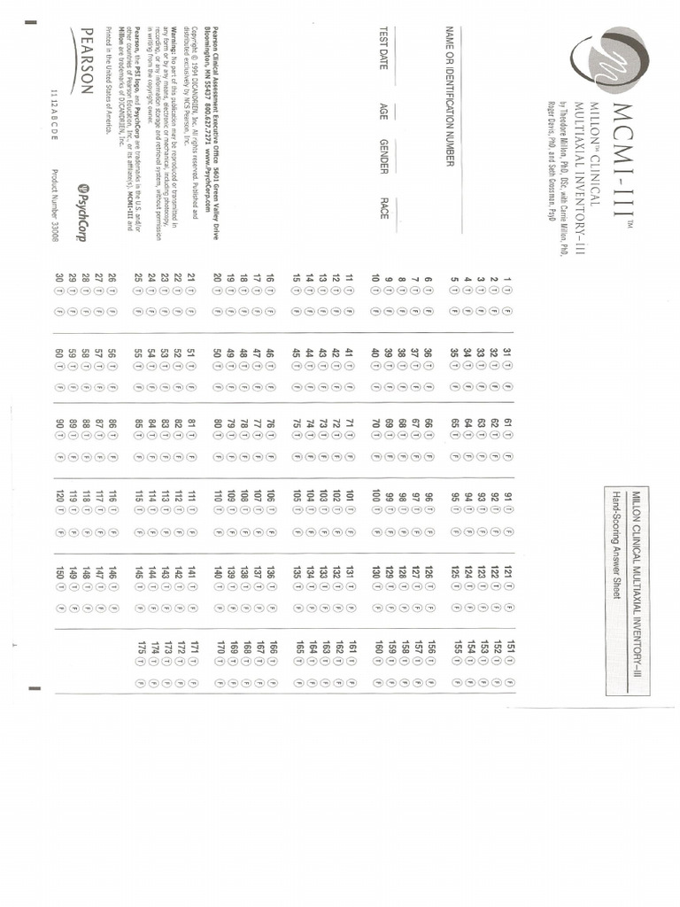 MCMI | PDF
