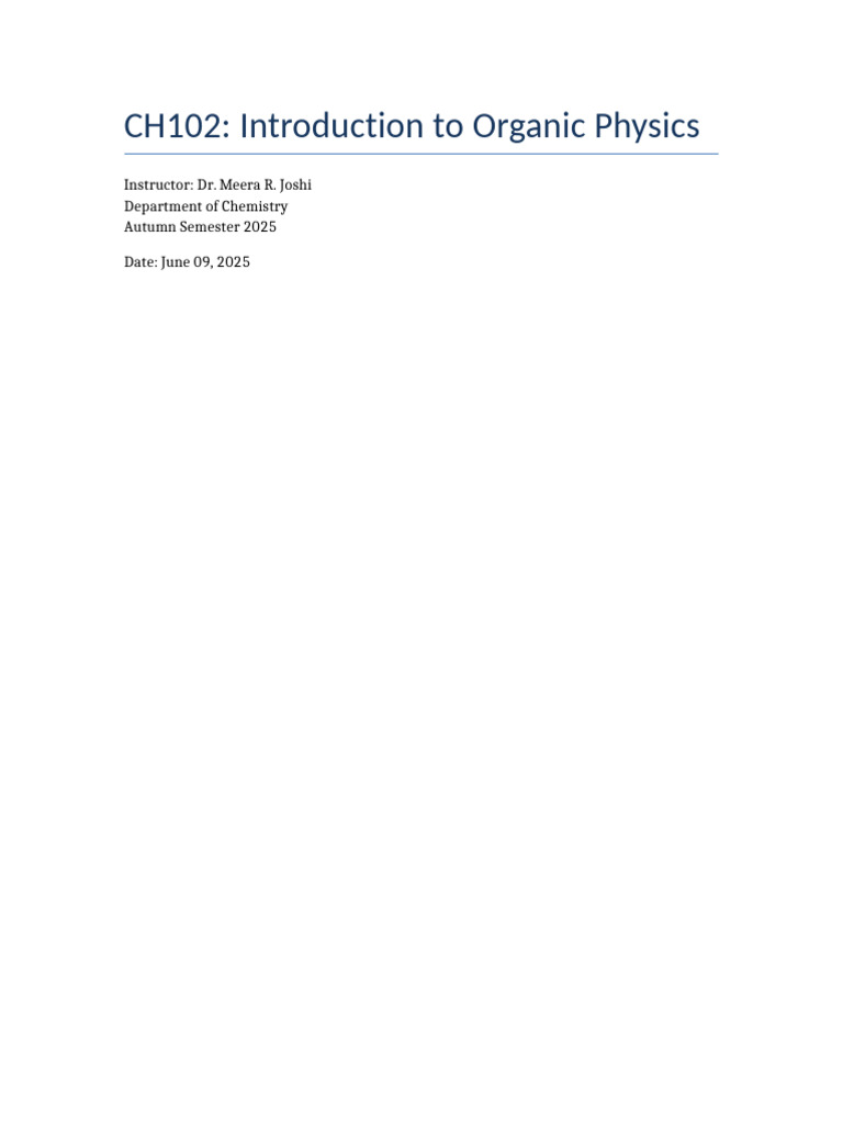 Physics Class Notes 2040281321234 | PDF | Chemistry | Organic Chemistry