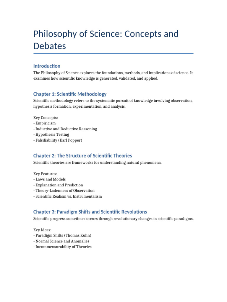 Philosophy of Science Overview | PDF