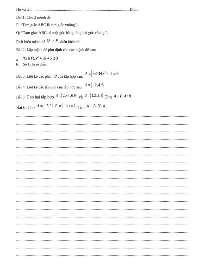 Ktra Lân 1 | PDF