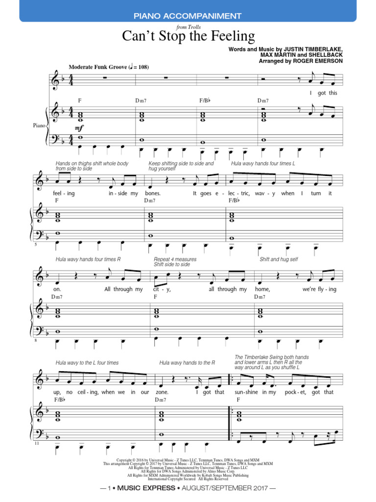 Cant Stop The Feeling | PDF