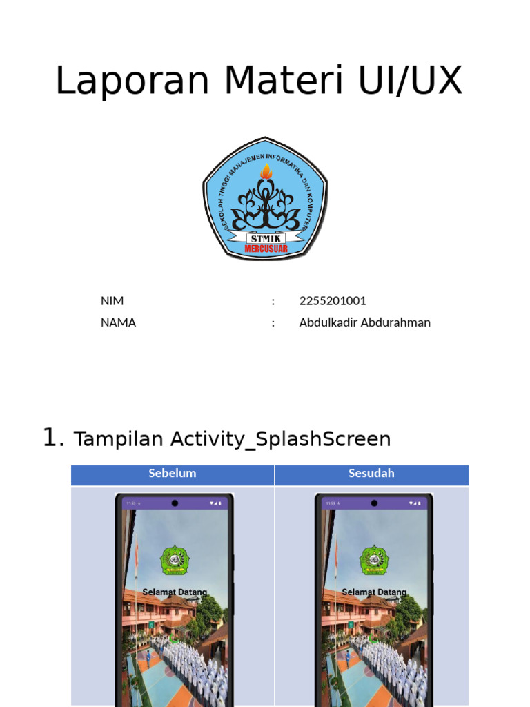 Laporan Perbandingan UI/UX Aplikasi | PDF