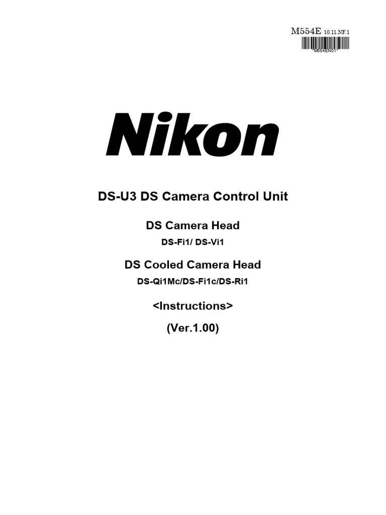Nikon DS-U3 Camera Control Manual | PDF | Aperture | Electrical Connector
