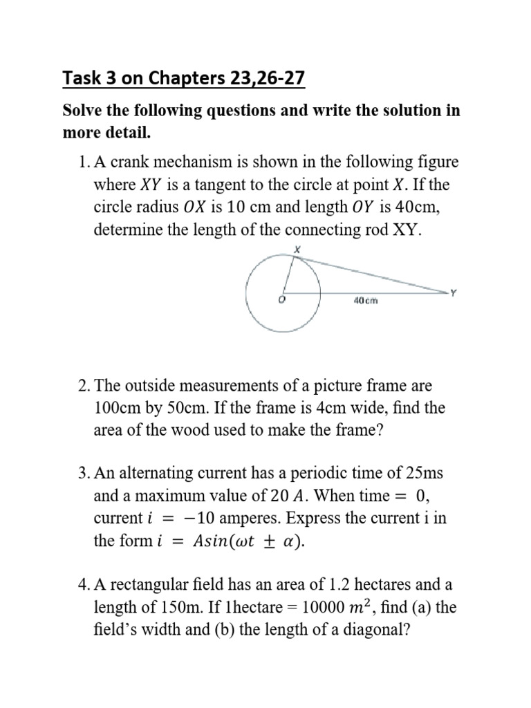 Engineering Problem Solutions: Mechanisms & Geometry | PDF