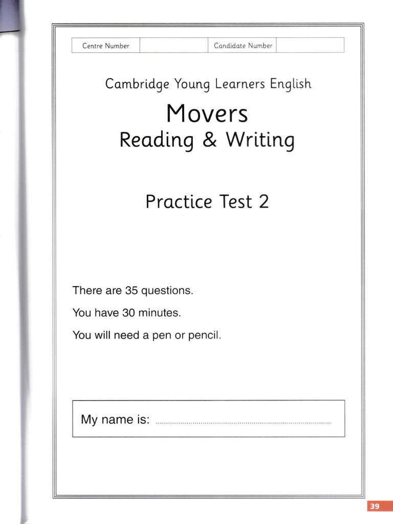 Reading & Writing Test | PDF