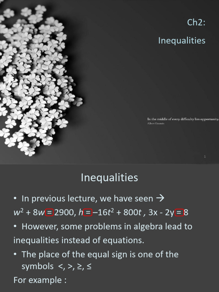 Understanding and Solving Inequalities | PDF | Inequality (Mathematics ...