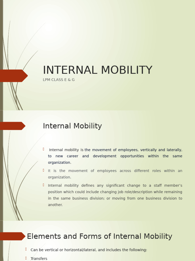 Lpm-Internal Mobility Term II | PDF | Social Psychology | Economies