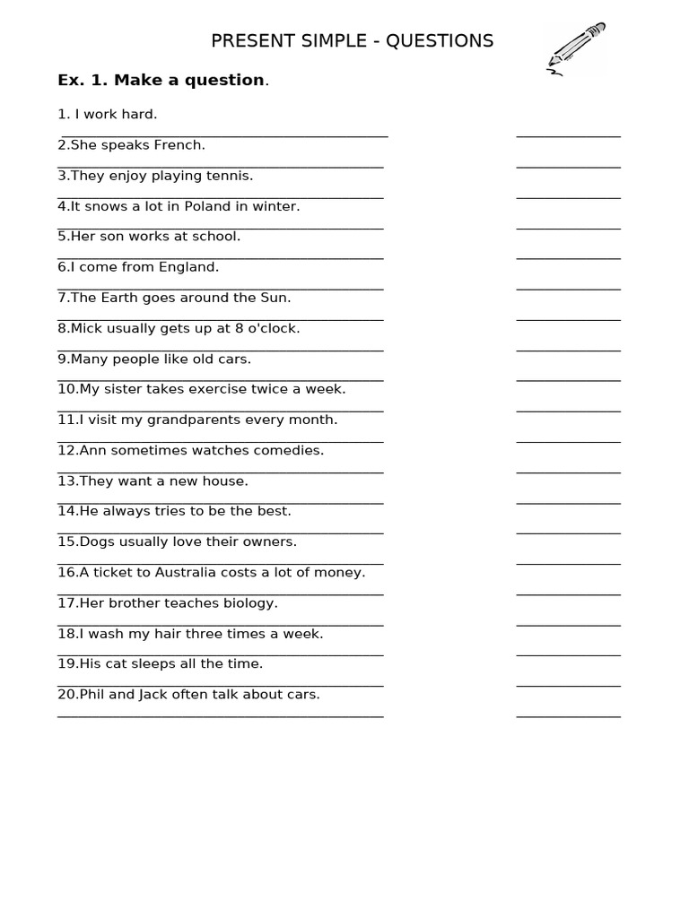 Present Simple Questions Practice | PDF