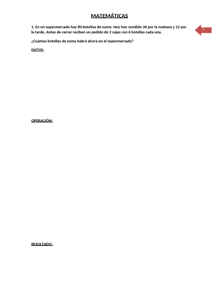Problemas de matemáticas y operaciones combinadas | PDF