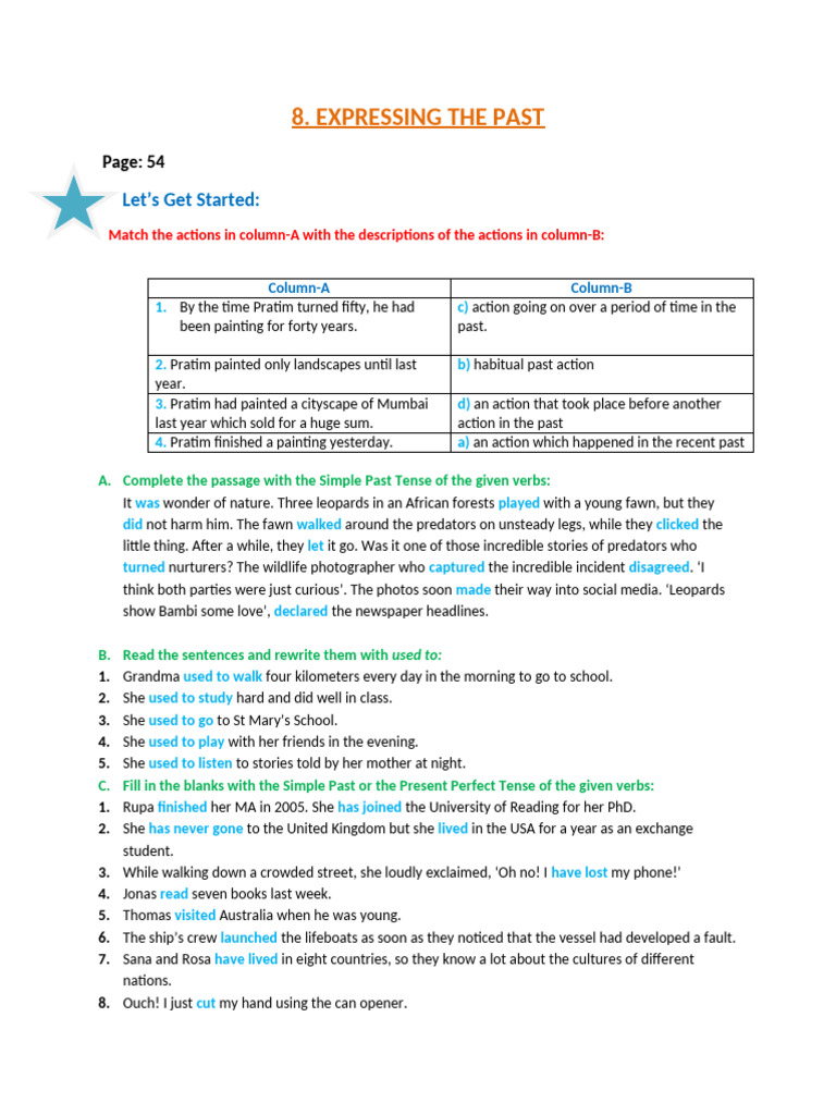 Understanding Past Tenses | PDF | Grammatical Tense | Linguistics