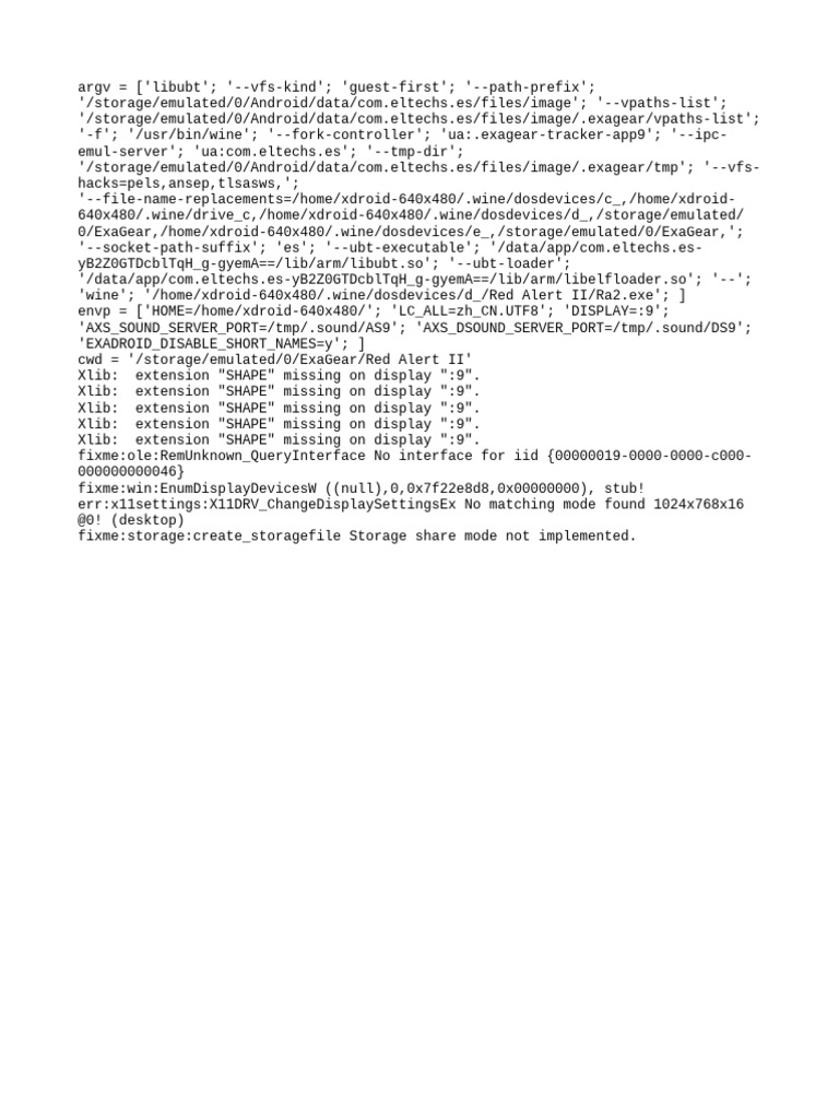 ExaGear Wine Configuration for Android | PDF