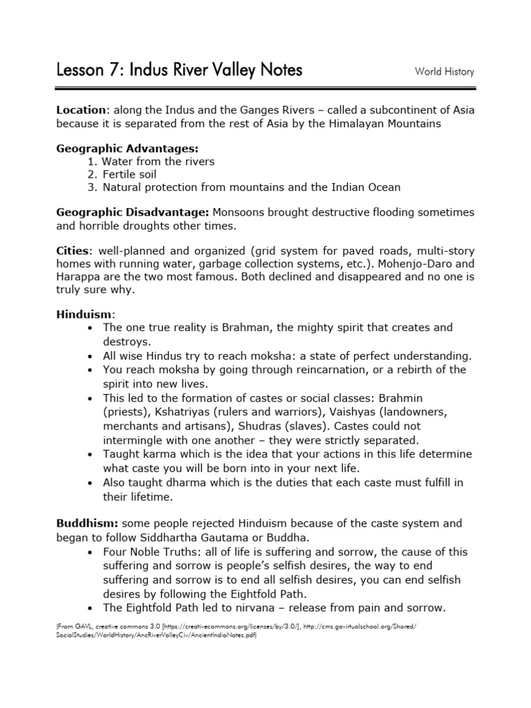 Indus River Valley Civilization Overview | PDF