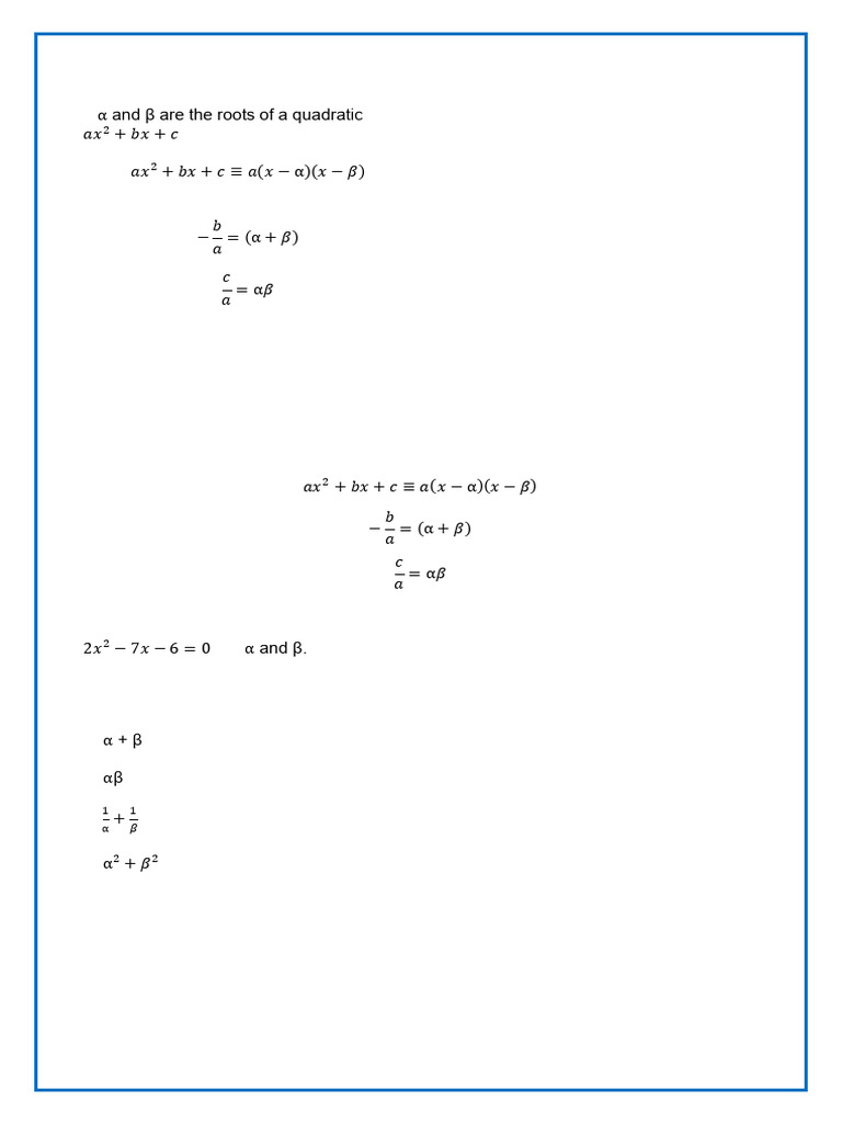 Roots-of-Quadratics | PDF