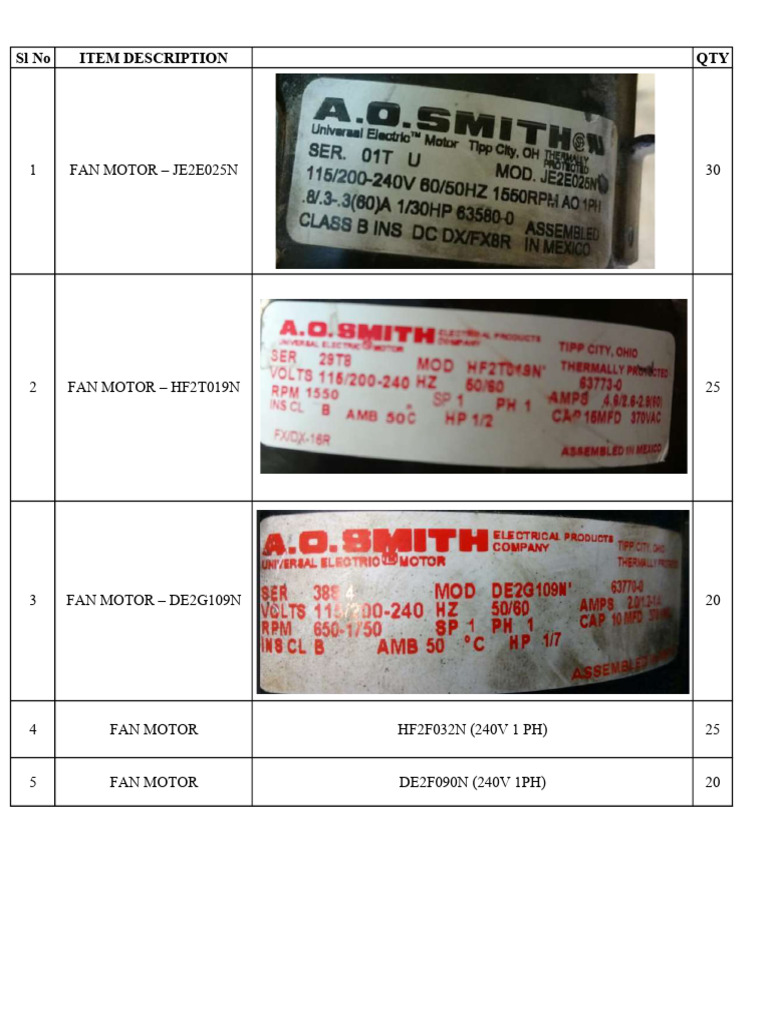 Fan Motors | PDF