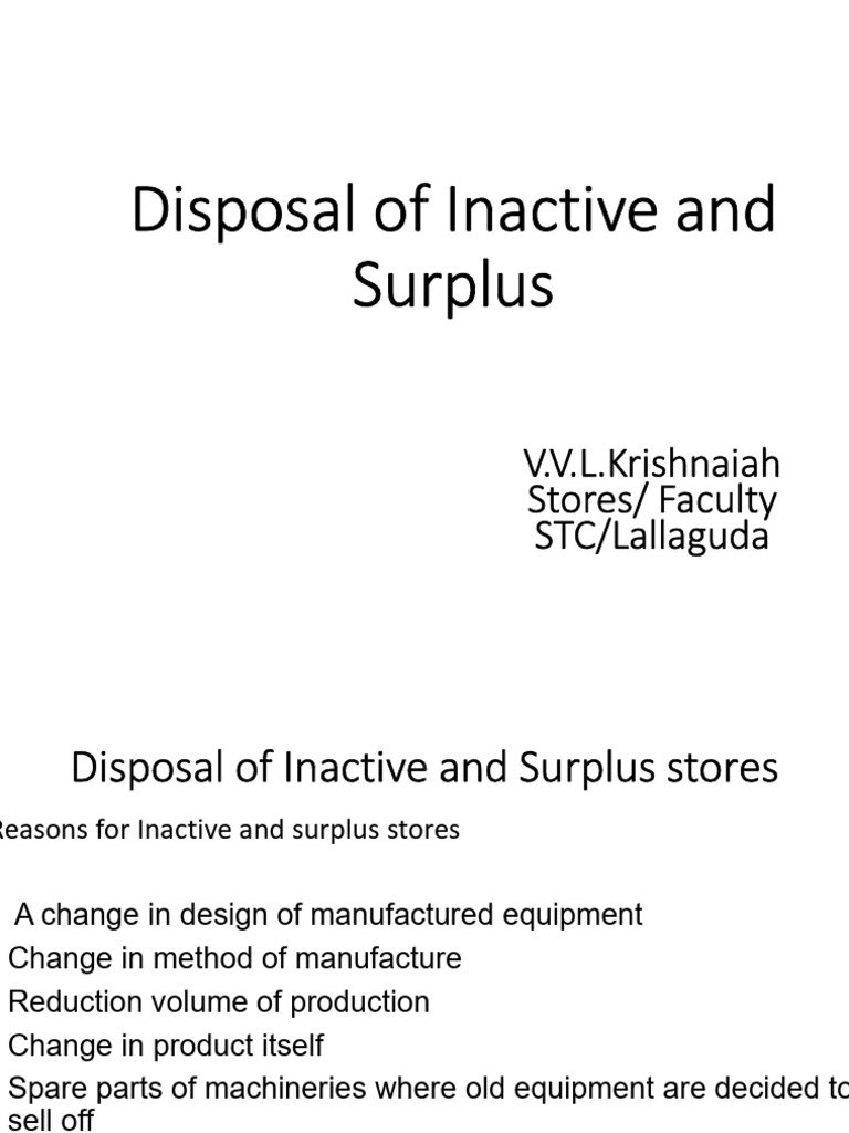 DS-8 Form for Surplus Stock Disposal | PDF