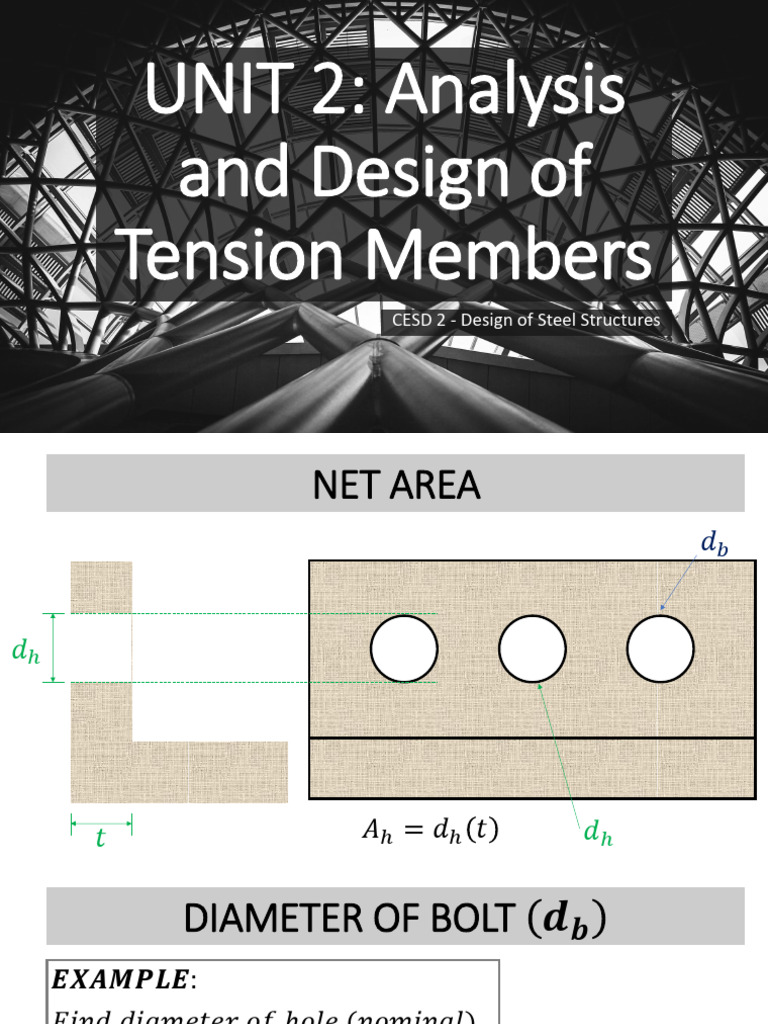 Tension Member Design in Steel Structures | PDF | Screw | Fracture