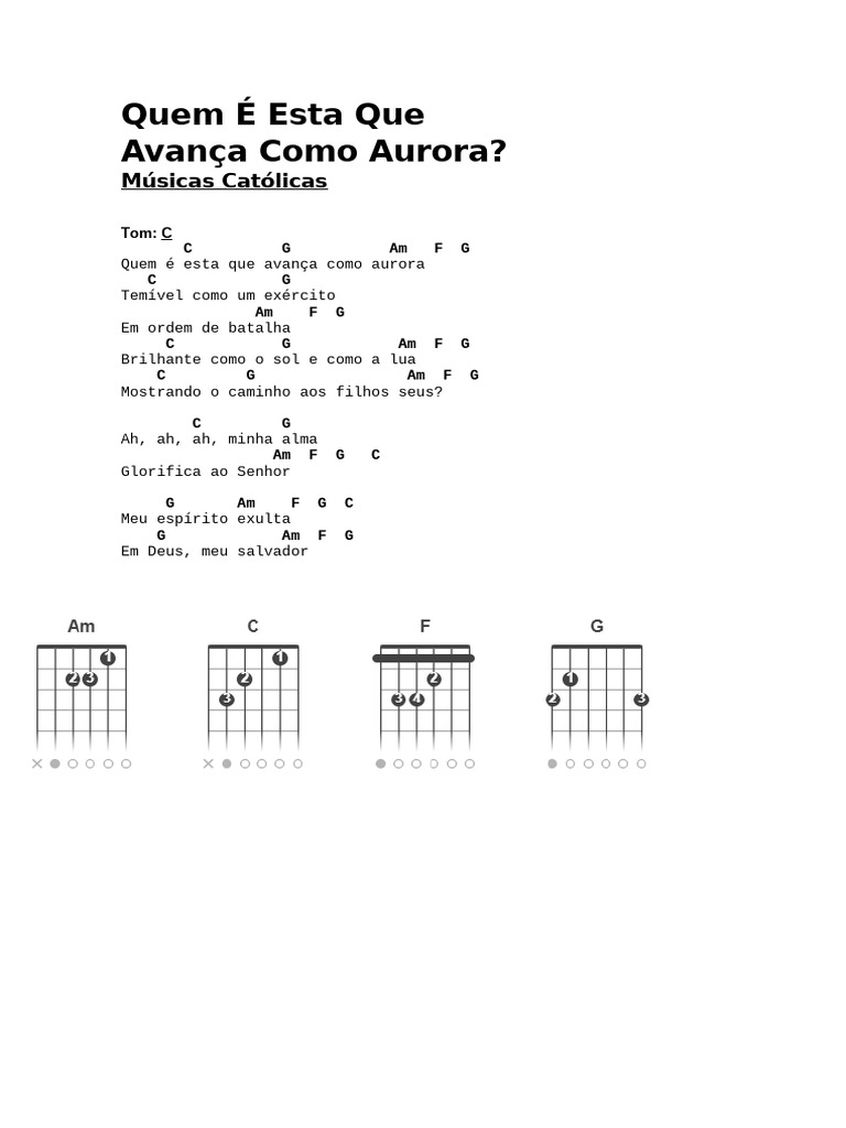 Quem é Esta Que Avança Como Aurora? | PDF