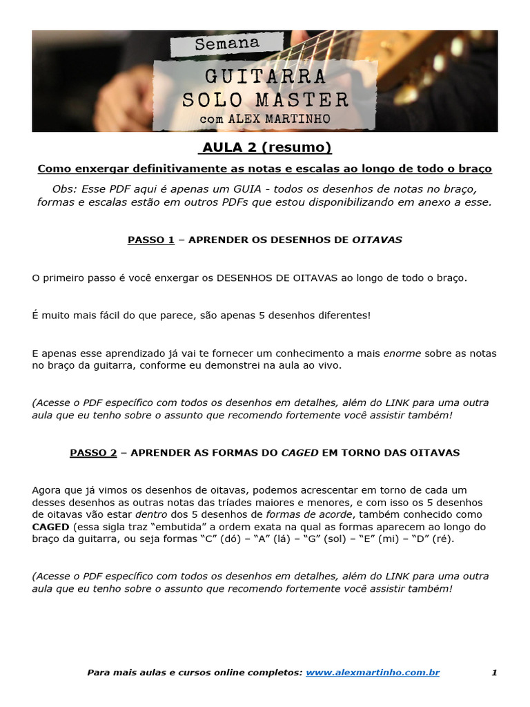 Aprenda Notas e Escalas na Guitarra | PDF | Acorde (música) | Escala ...