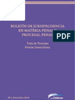 01 Boletín de Jurisprudencia Del MPD - TRATA y PRISION DOMICILIARIA