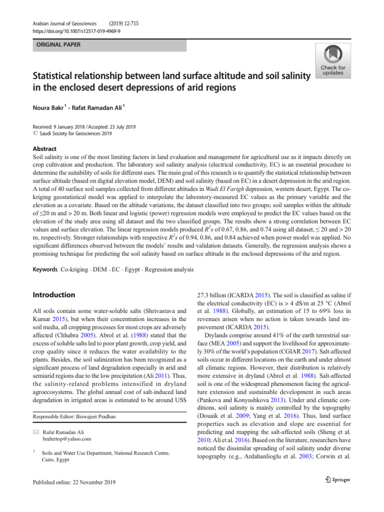 Bakr, Ali - 2019 - Statistical Relationship Between Land Surface ...