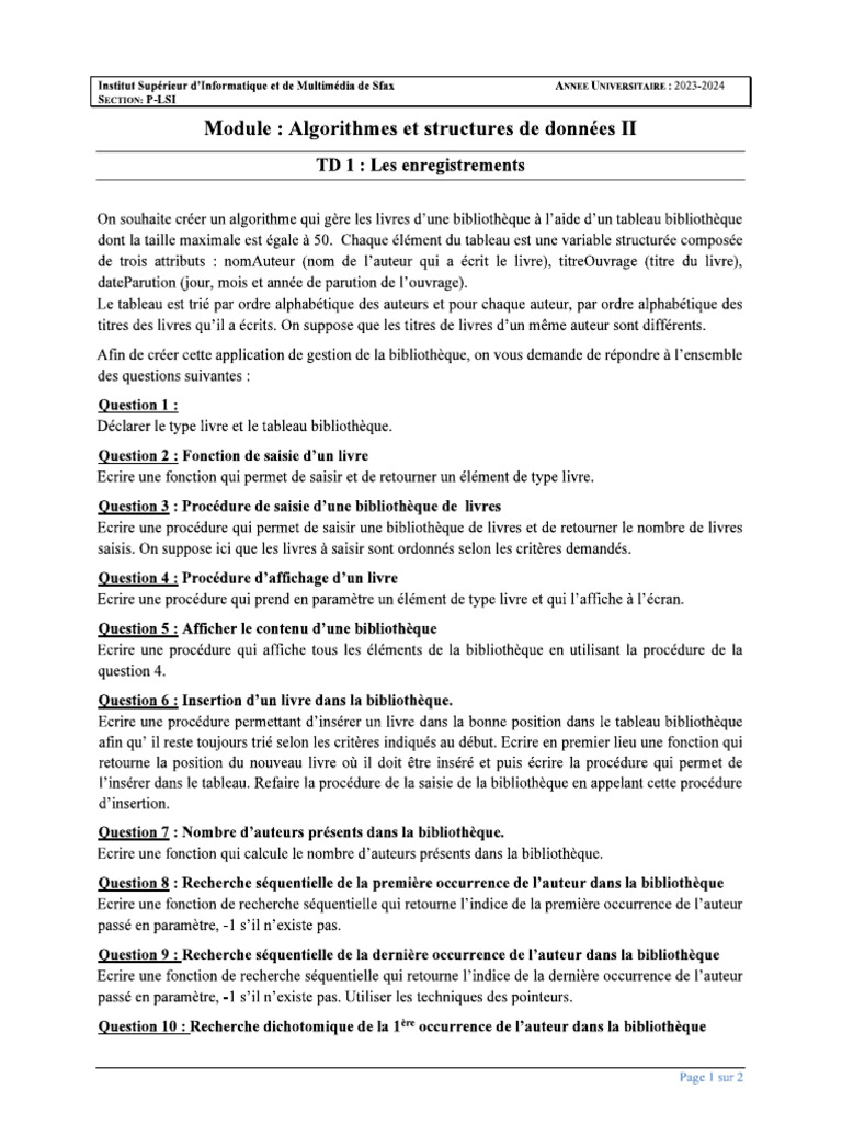 TD1 | PDF