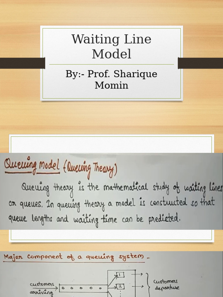 Waiting Line Model or Queueing Theory | PDF