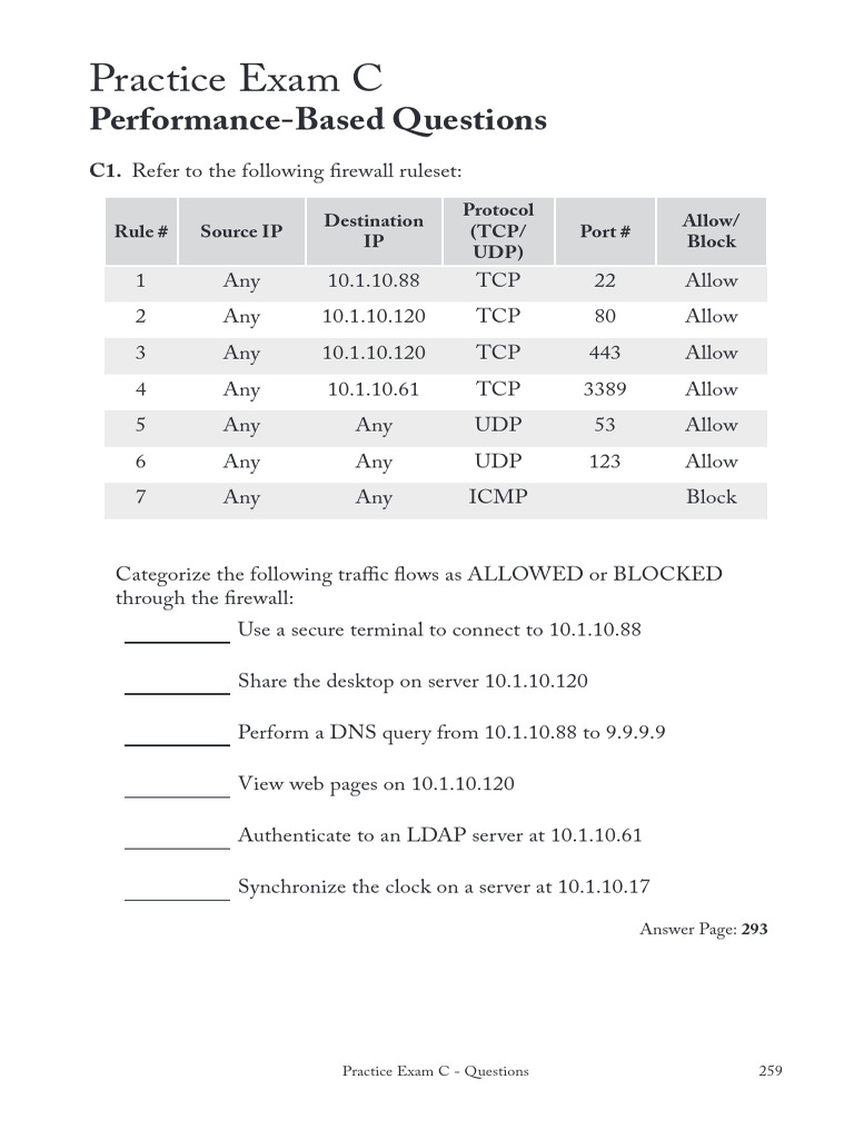 Firewall and Security Practice Exam Questions | PDF | Security ...