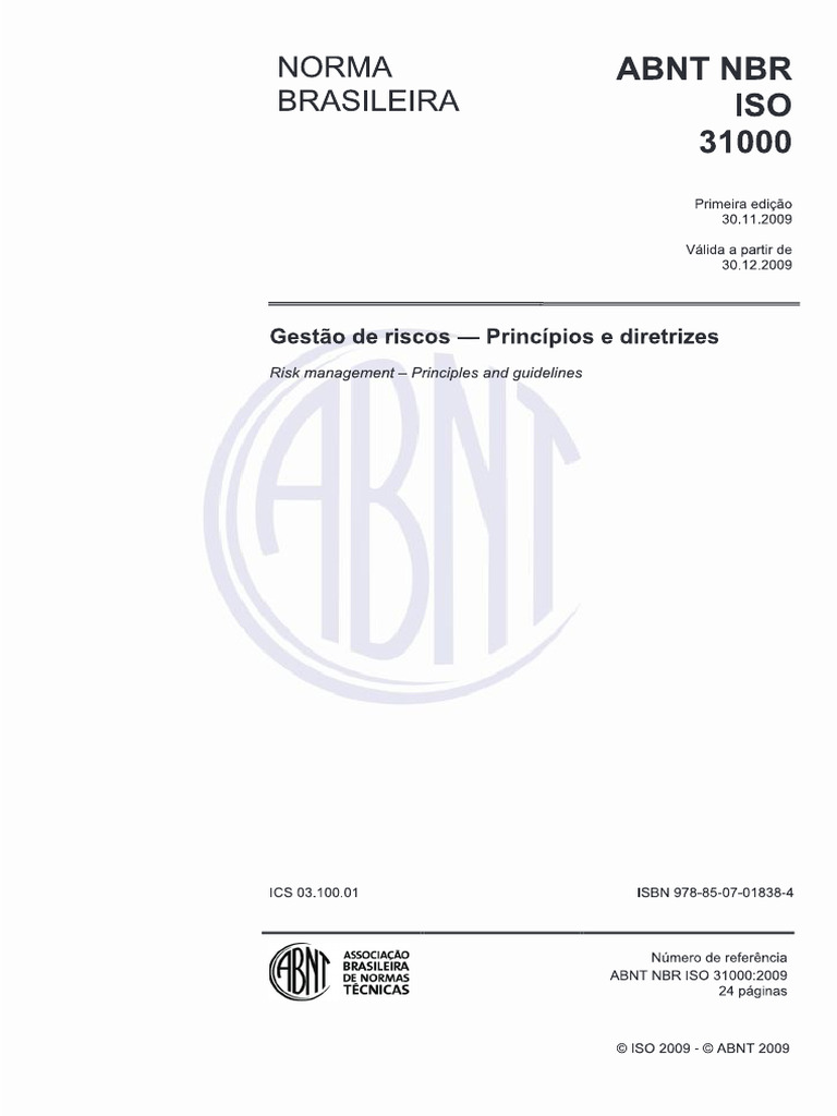 Abnt BR Iso 31000 | PDF
