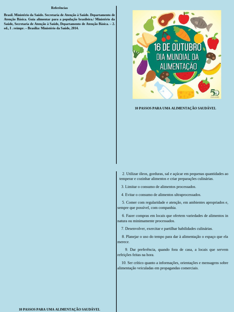 10 Passos Para Uma Alimentação Saudável Pdf