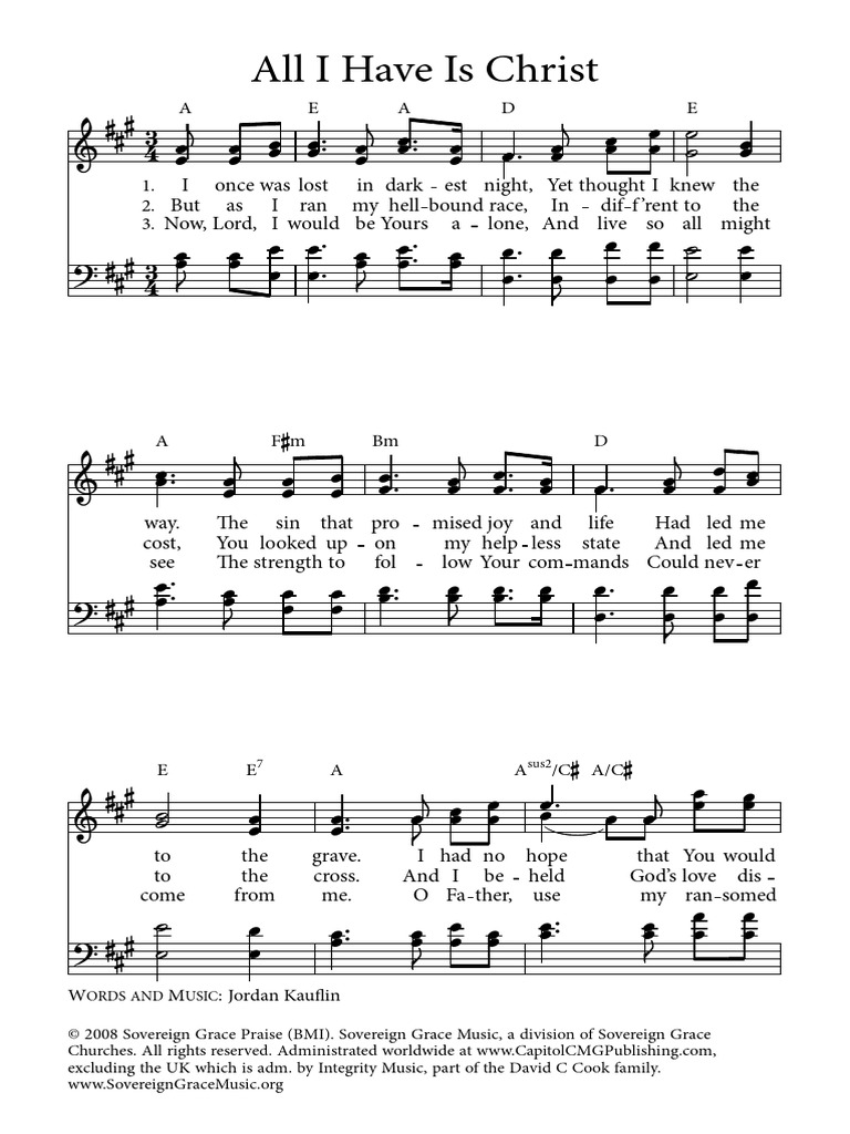 All I Have Is Christ Lyrics | PDF | Abrahamic Religions | Religious ...