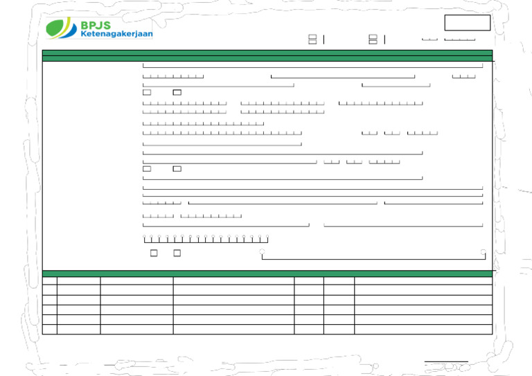 Contoh Pengisian Formulir 1a BPJS | PDF