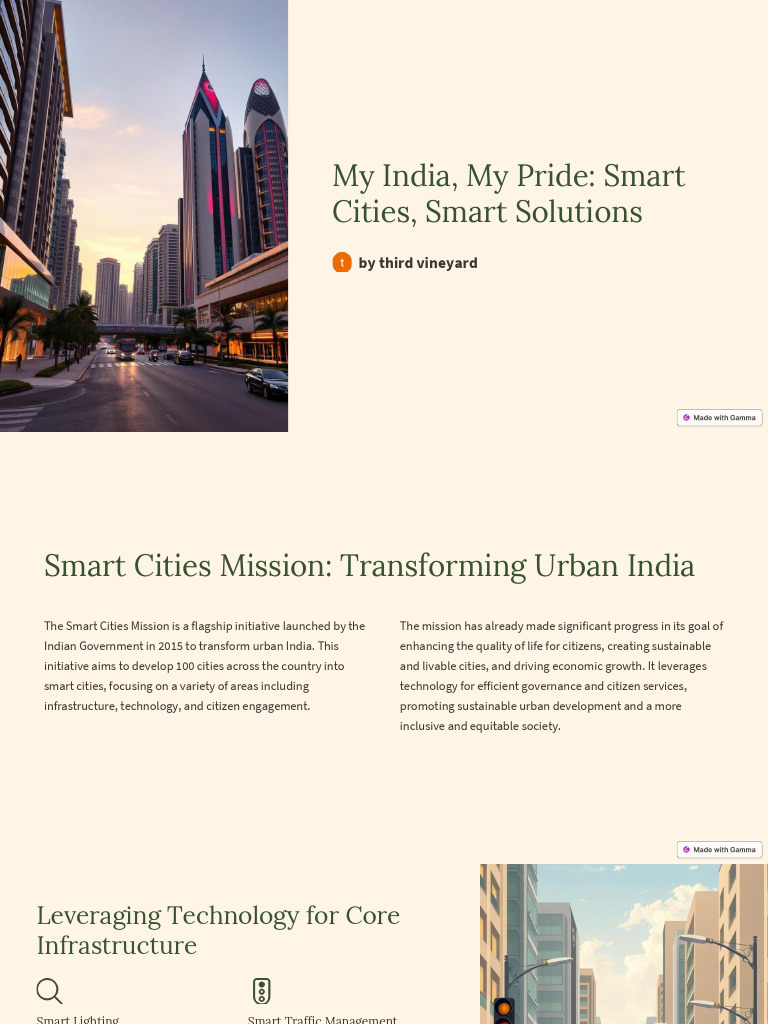 My India My Pride Smart Cities Smart Solutions | PDF | Energy ...