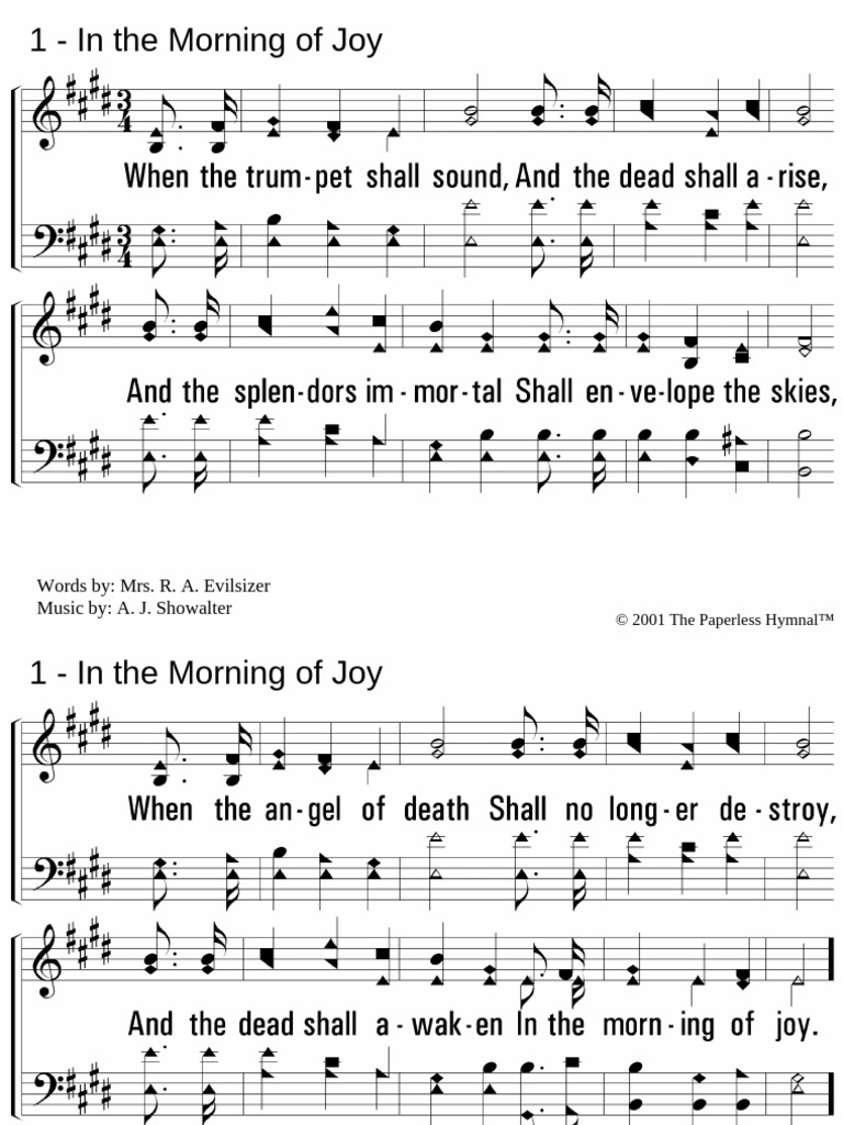 In the Morning of Joy Hymn Lyrics | PDF