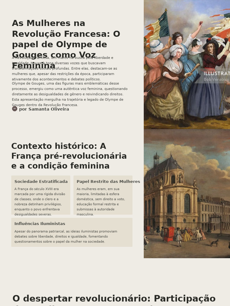 Olympe de Gouges e a Marcha a Versalhes | PDF | Revolução Francesa ...
