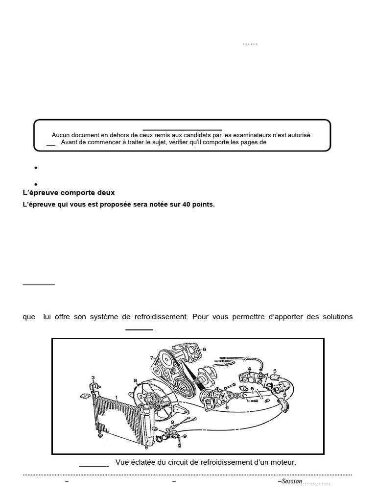 Épreuve de Maintenance Mécanique CMA-MVT | PDF | Injection (moteur ...