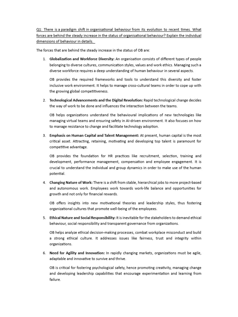 Organisational Behaviour Pdf Perception Bias