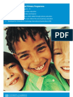 Cambridge International Primary Programme Factsheet