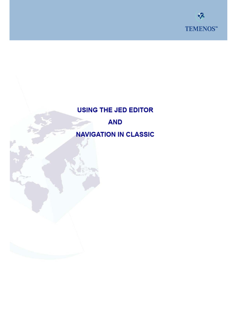 JED Editor and Classic Navigation Guide | PDF | Control Key | Computer ...