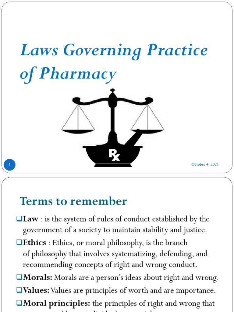 Pharmacy Law and Ethics Overview | PDF | Negligence | Tort