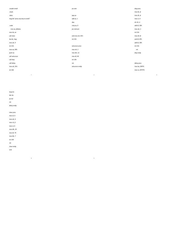 Assembly Language Program Structure | PDF